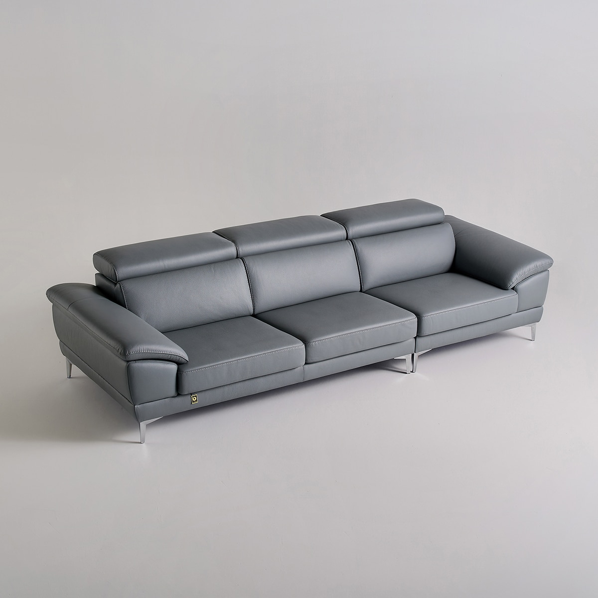 다우닝 마티에 헤드레스트 전체천연가죽 소파 4인