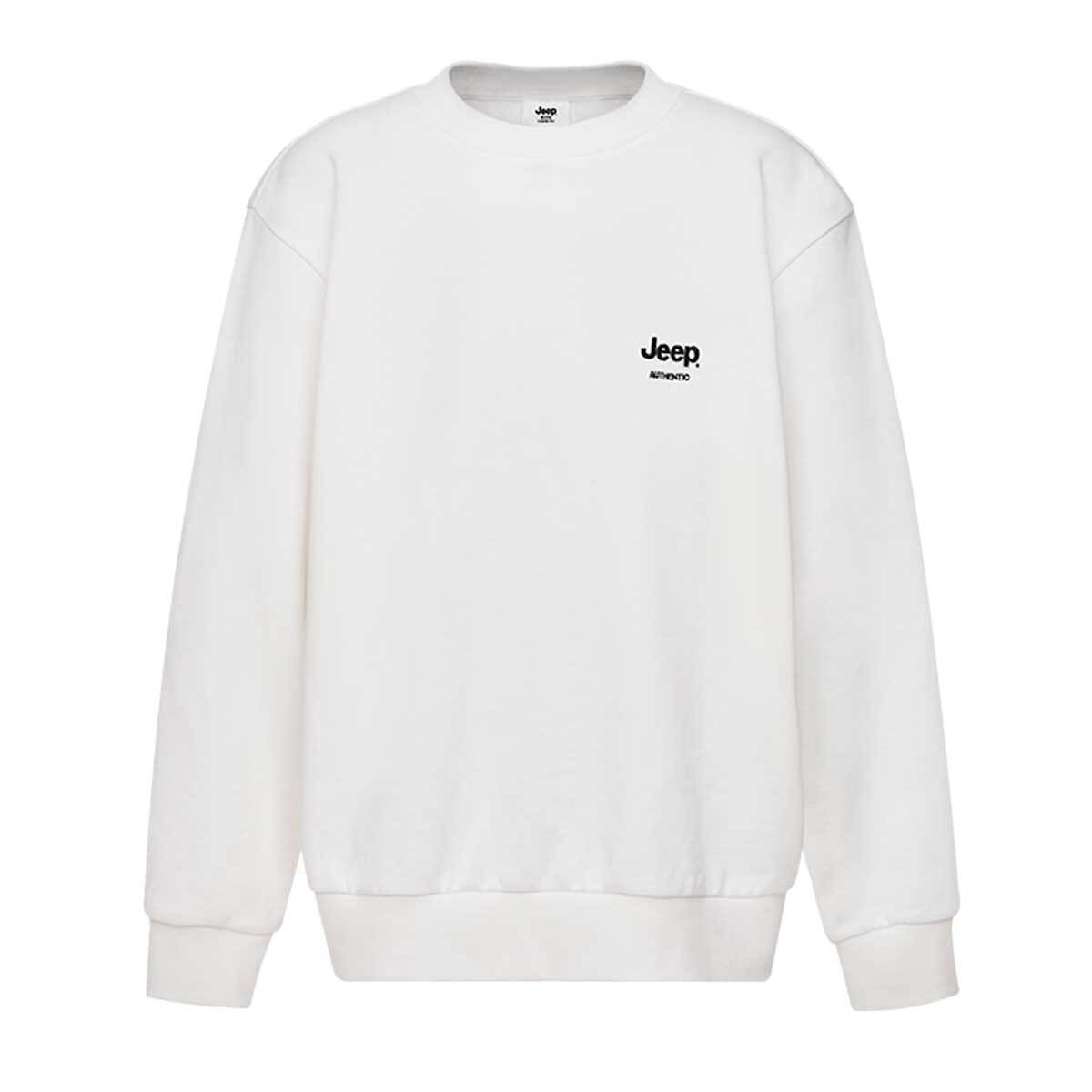 지프 키즈 베이직 로고 크루넥 - 화이트