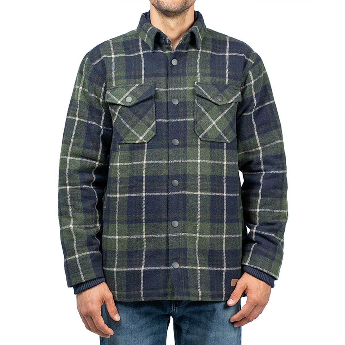 Jachs Men's Wool Blended Shirts Jacket - Green Jachs Men's Wool Blended Shirts Jacket - Green