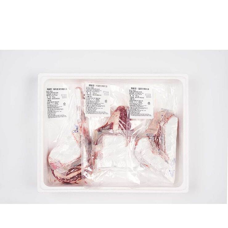 미국산 냉장 토마호크 700g + 엘본 700g + 티본 700g 미국산 냉장 토마호크 700g + 엘본 700g + 티본 700g