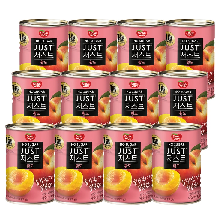 Dongwon JUST No Sguar Added Peaches 400g x 12 686474