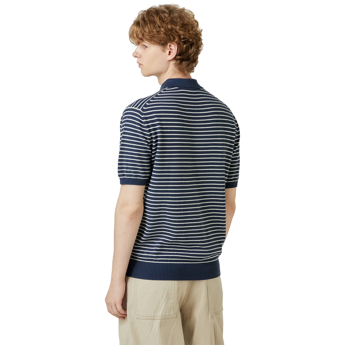 Vine Men's Supima Cotton 100% Polo - Navy(stripe), XL
