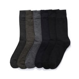 싹스탑 남성 울 양말 6족 - 솔리드1