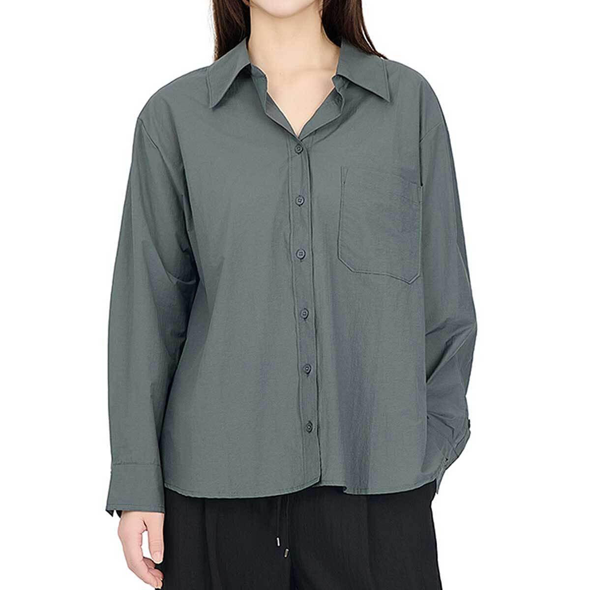 코데즈 컴바인 여성 루즈핏 셔츠 - 카키, S/M