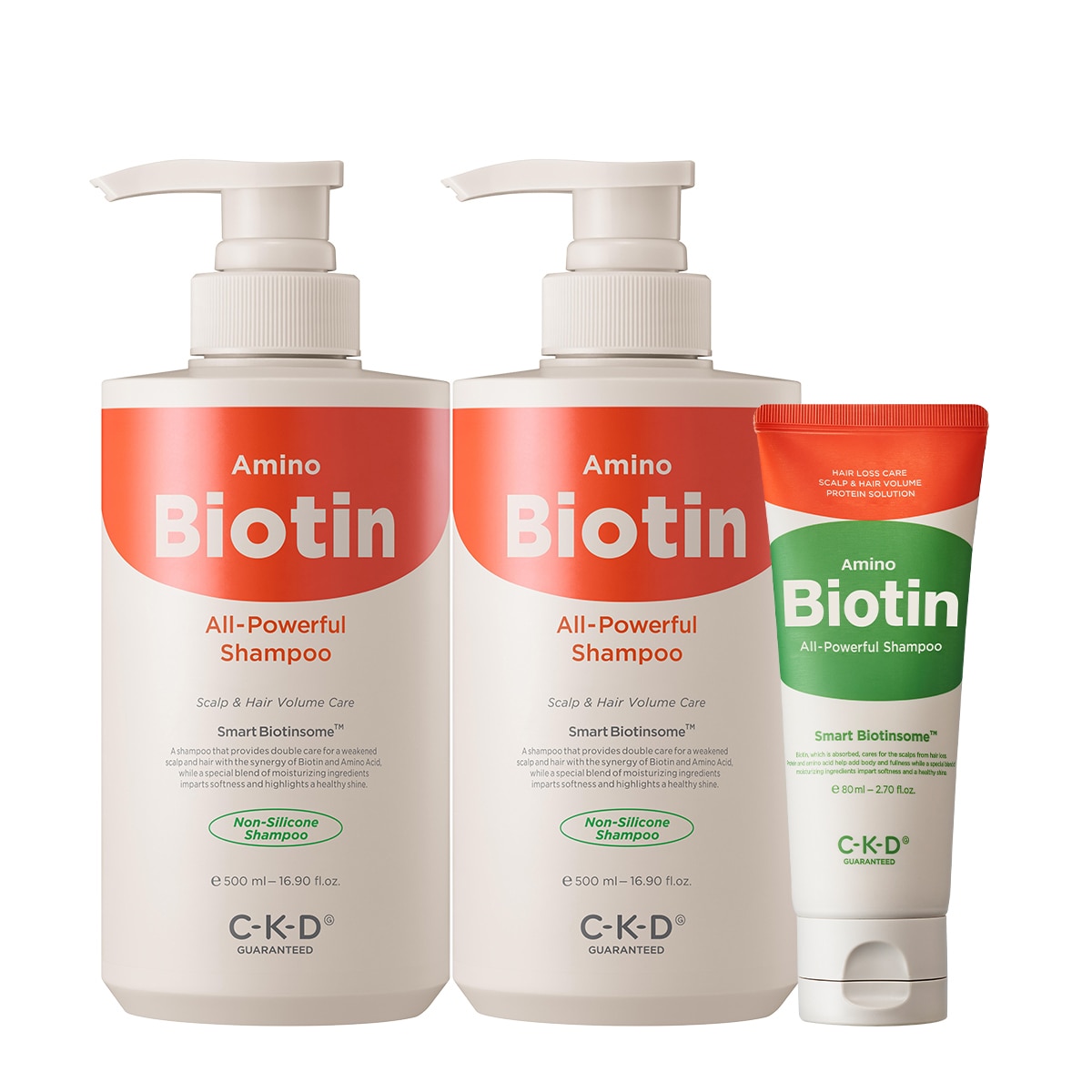 씨케이디아미노비오틴 올파워풀 샴푸 500ml x 2 + 80ml