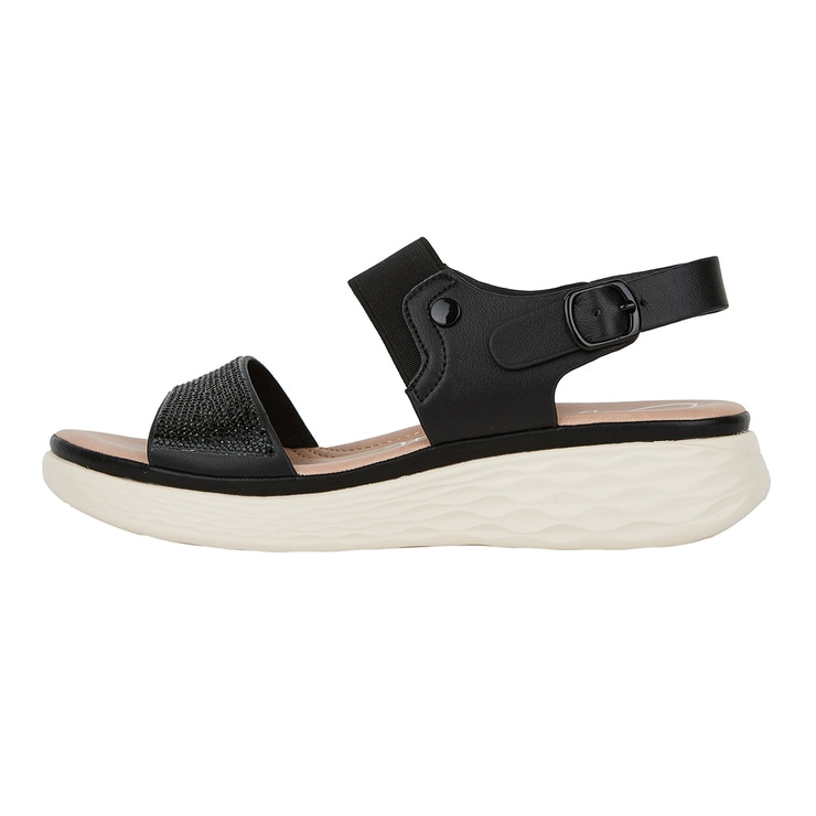 엘리자베스스튜어트 쥬얼 키높이 콤피 샌들 - 블랙, 250mm