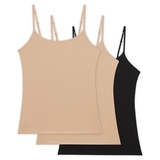 게스 여성 모달 캐미솔 3매 - 블랙/베이지/베이지 게스 여성 모달 캐미솔 3매 - 블랙/베이지/베이지