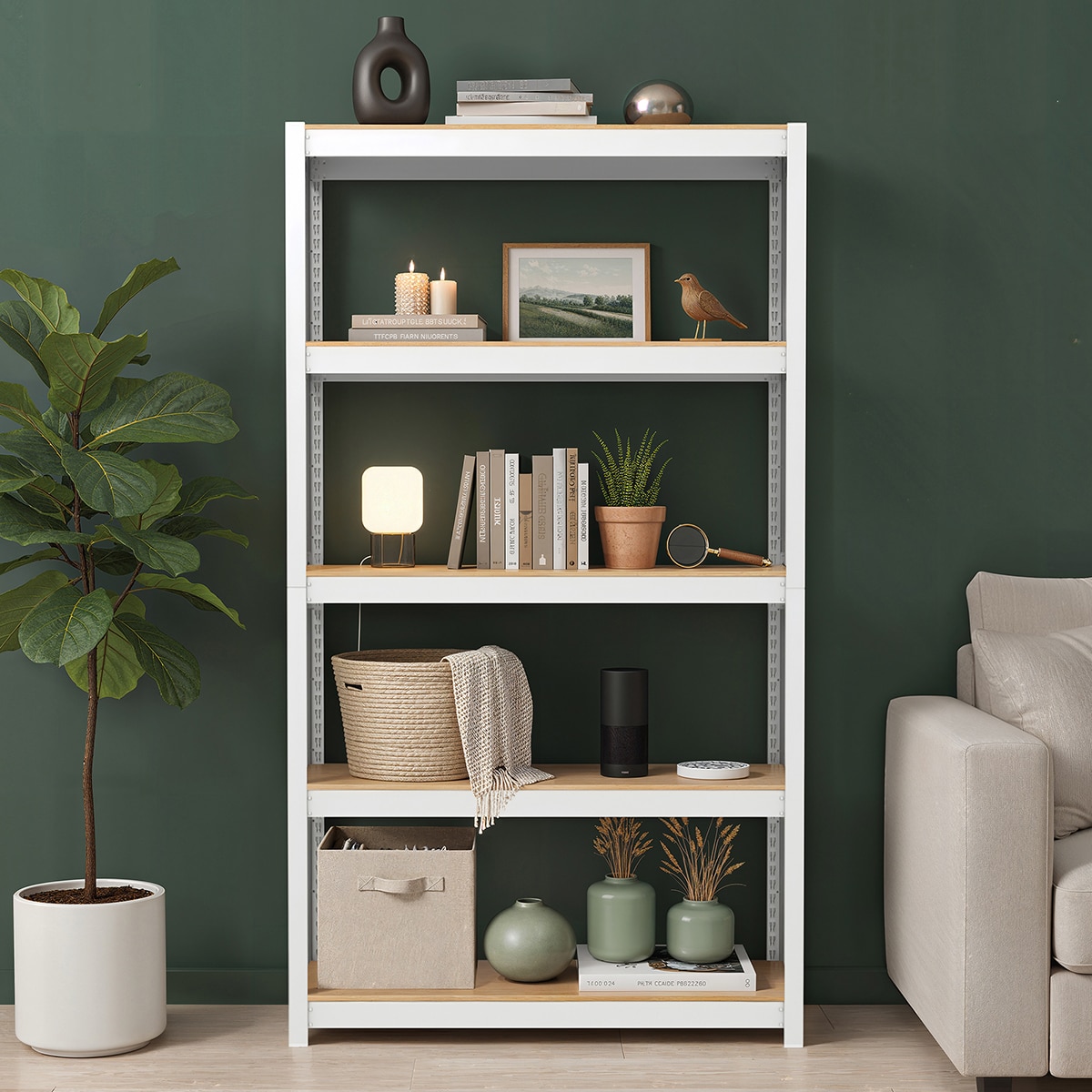 스피드랙 다용도 5단 철제 선반 100 x 40 x 180cm - 화이트 스피드랙 다용도 5단 철제 선반 100 x 40 x 180cm - 화이트