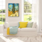 지클레 그림 액자 (80 x 60cm 또는 60 x 80cm) - 고흐, 삼나무와 별이 있는 길