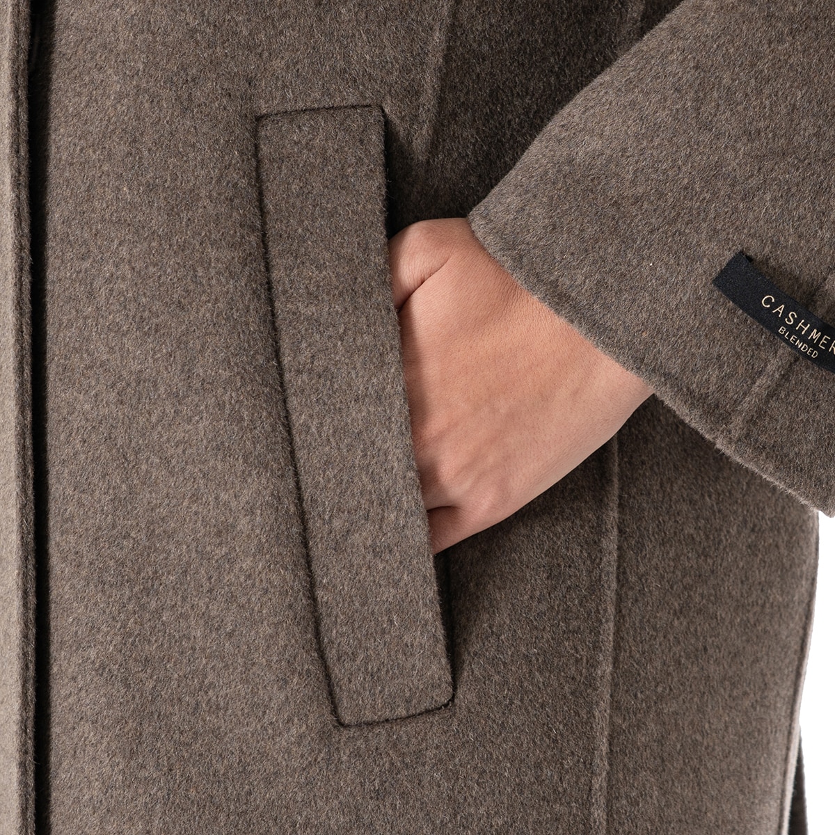 비지트 인 뉴욕 여성 울캐시미어 혼방 코트 - 브라운, L 비지트 인 뉴욕 여성 울캐시미어 혼방 코트 - 브라운, L