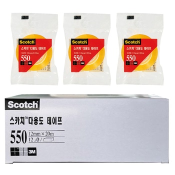 3M 스카치 테이프 리필 550 (12mm*20m) 15개