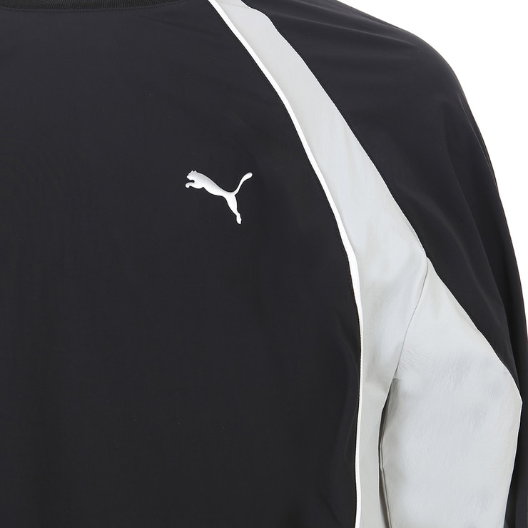 푸마 남성 긴소매 액티브 우븐 크루 - 블랙, L