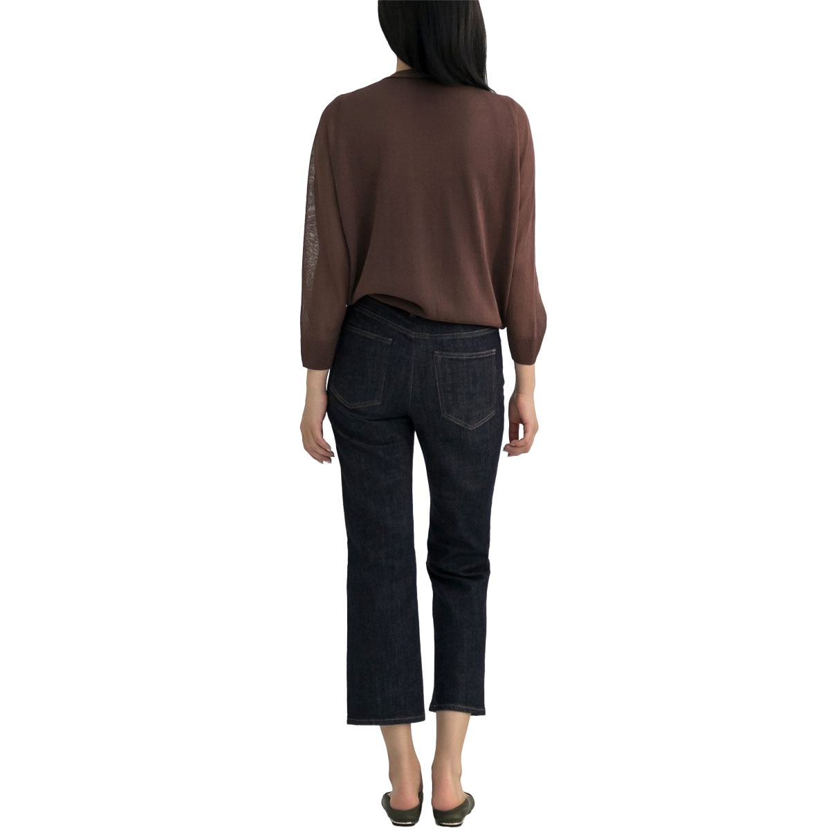 보니스팍스 여성 래글런 니트 가디건 - 브라운