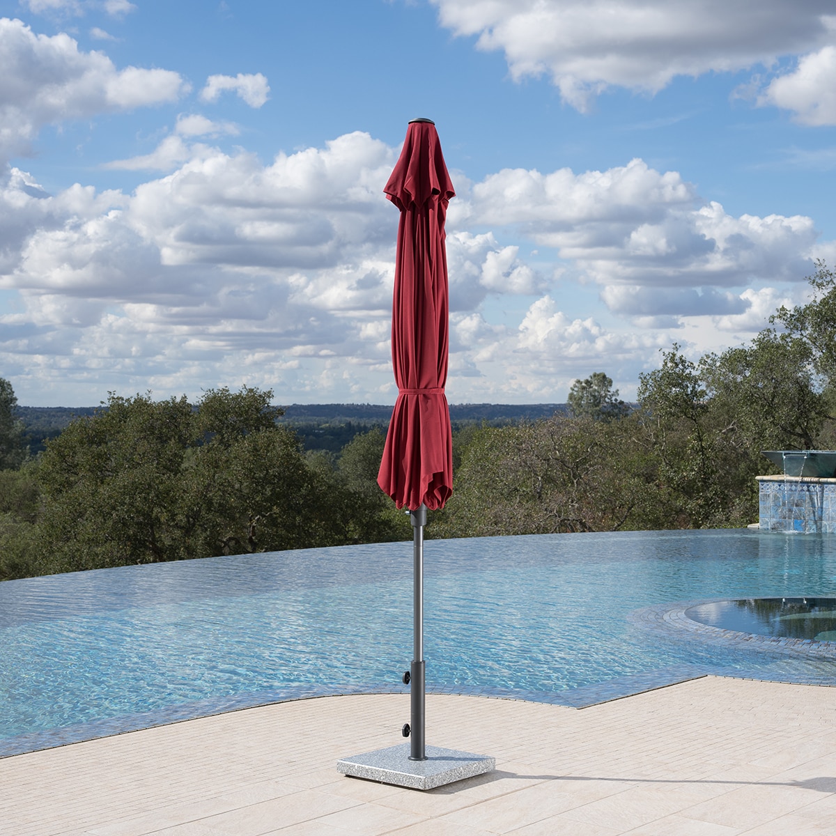 선빌라 정원용 우산, 지름 2.9m, 레드