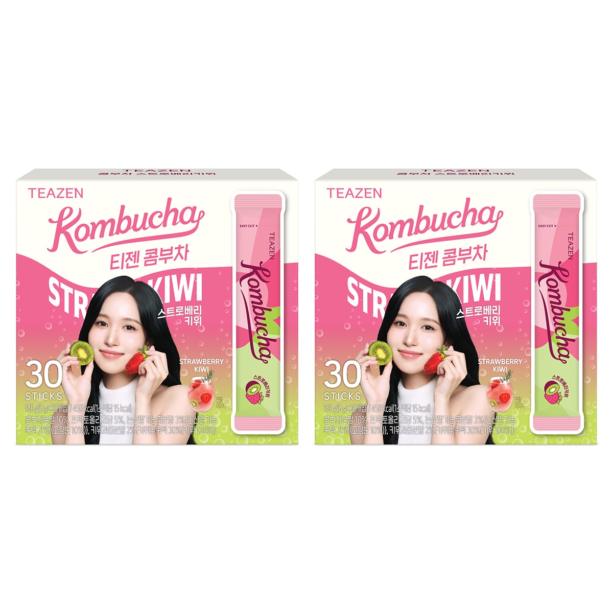 티젠 스트로베리 & 키위 콤부차 5g x 30ct x 2
