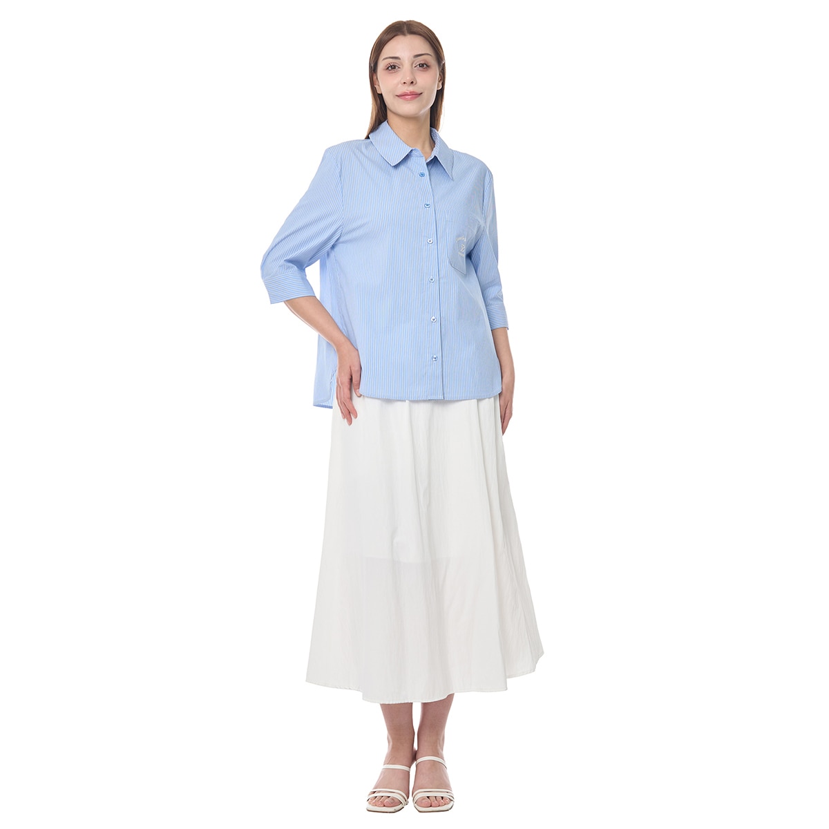 숲 여성 스트라이프 블라우스 숲 여성 스트라이프 블라우스