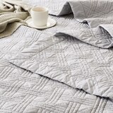 박홍근홈패션 워싱면 양모 스프레드 - 퀸, 그레이