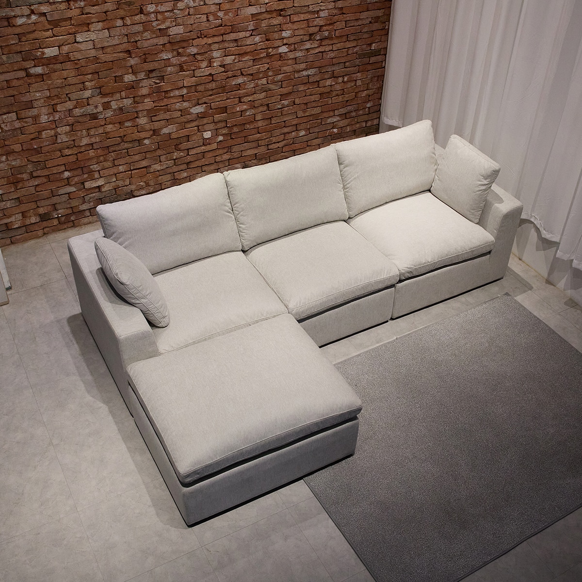 사트바 할로다운 양면 패브릭 소파 4인+ 스툴 사트바 할로다운 양면 패브릭 소파 4인+ 스툴