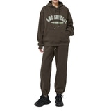 LAP 여성 기모 자수 후디 - 브라운 LAP 여성 기모 자수 후디 - 브라운