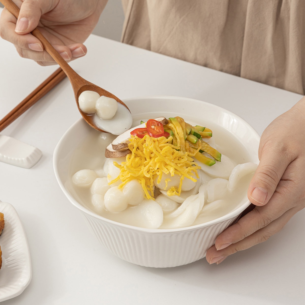 윤도자기 면기 세트 4P
