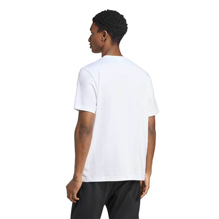 아디다스 남성 반소매 로고 티셔츠 - 화이트, XXL