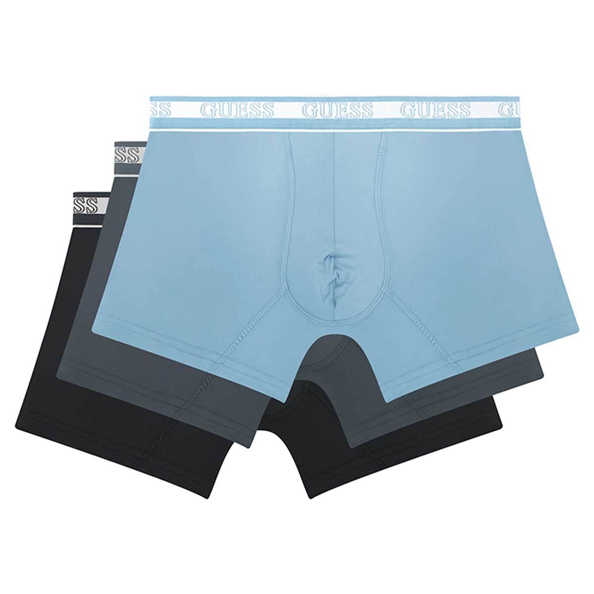 게스 아웃밴드 브리프 3매 - 스카이블루/차콜/블랙, 100