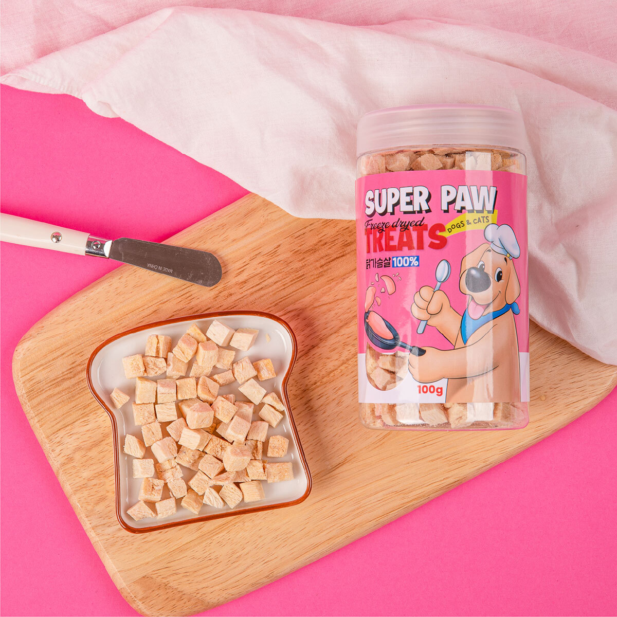 슈퍼포우 동결건조 트릿 닭가슴살 100g x 3