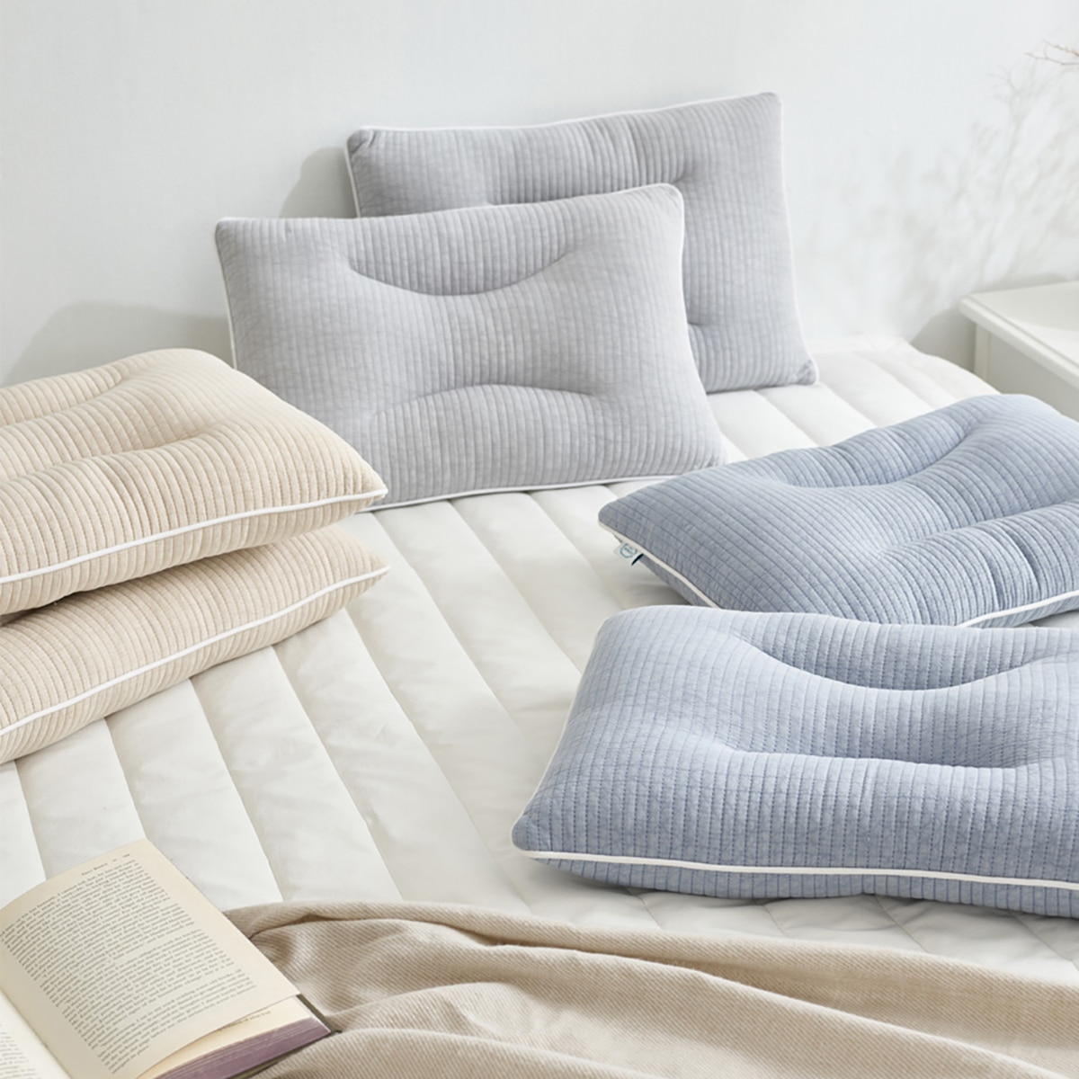 루마인 홈 순면 낮잠 경추 베개 2P 루마인 홈 순면 낮잠 경추 베개 2P