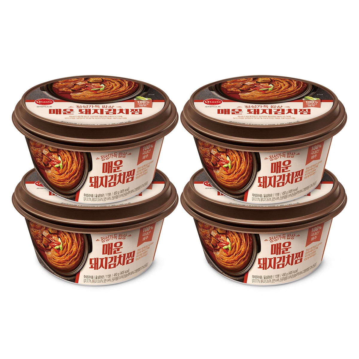 오테이스트 매운돼지김치찜 용기 450g x 4