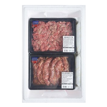 미국산 양념 LA 꽃갈비, 소불고기 콤보팩