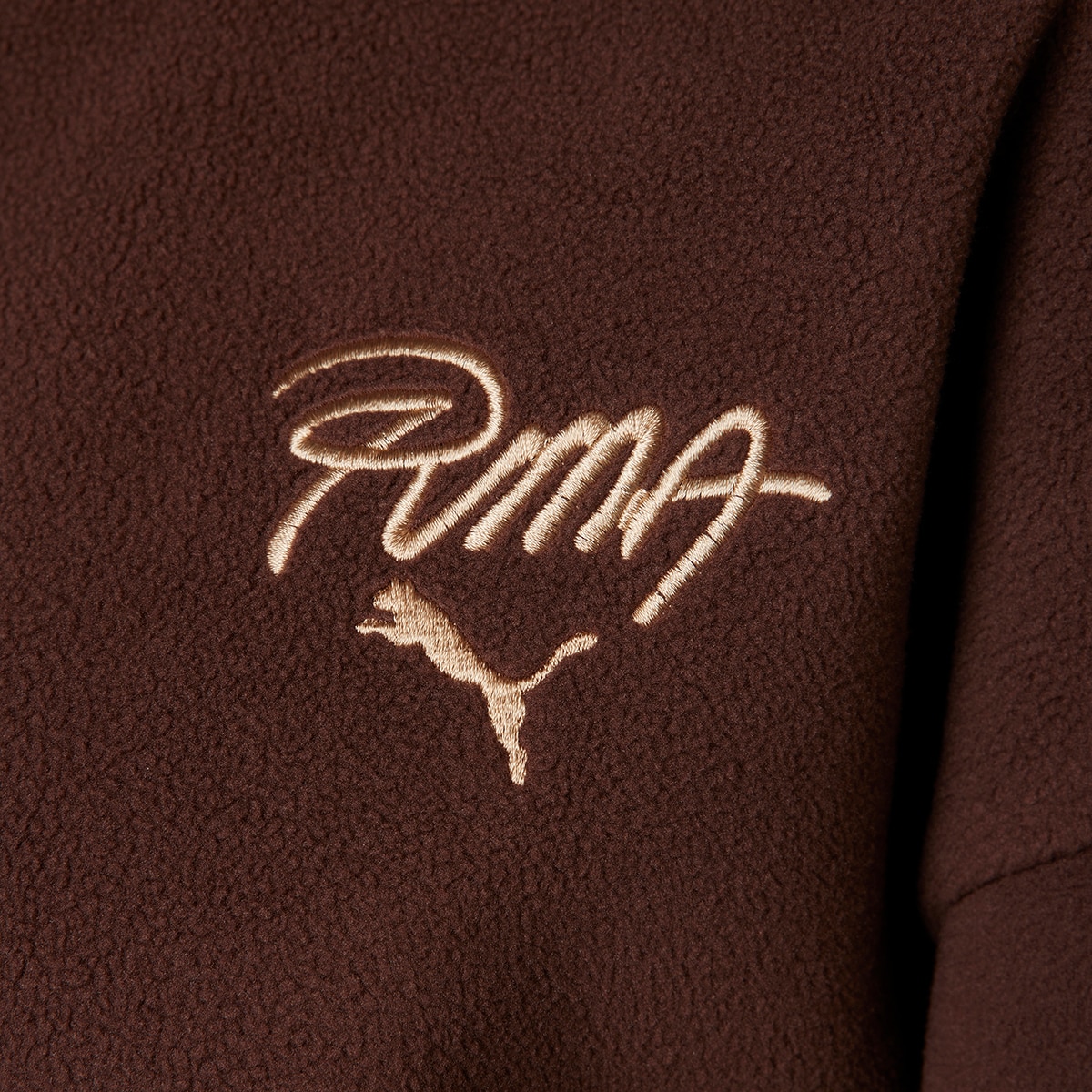 푸마 여성 마이크로 플리스 아노락 - 브라운, XL