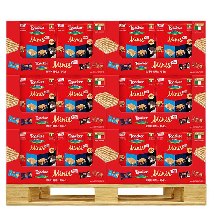 Loacker 미니 웨하스 믹스 800g x 144개 (비수도권) Loacker 미니 웨하스 믹스 800g x 144개 (비수도권)