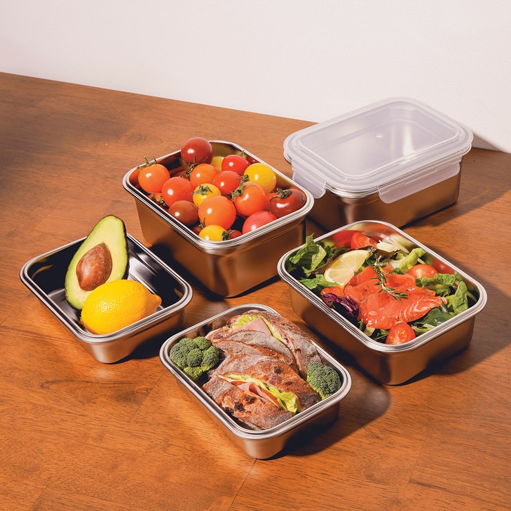 네오플램 스테인리스 밀폐용기 10P