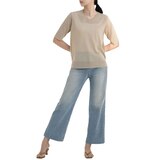 보니스팍스 여성 브이넥 풀오버 니트 - 베이지, L