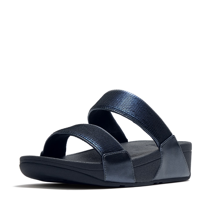 핏플랍 여성용 루루 세킨 슬라이드 - 블루, UK4(230~235mm)