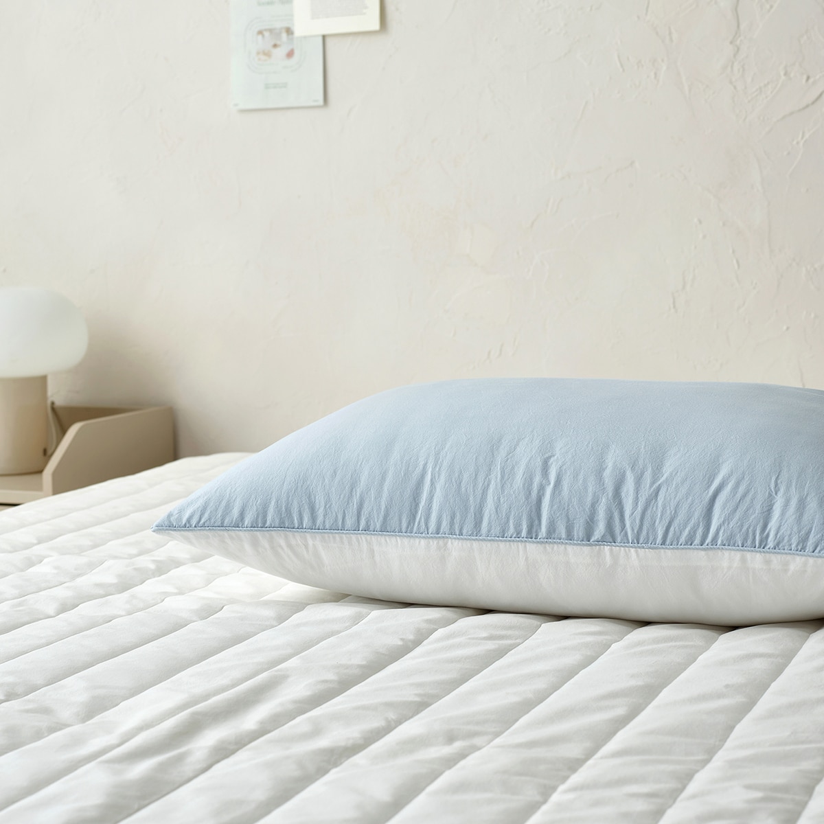 April At Home 80수 고밀도면 양면베개커버 2P 50 x 70cm - 블루+화이트