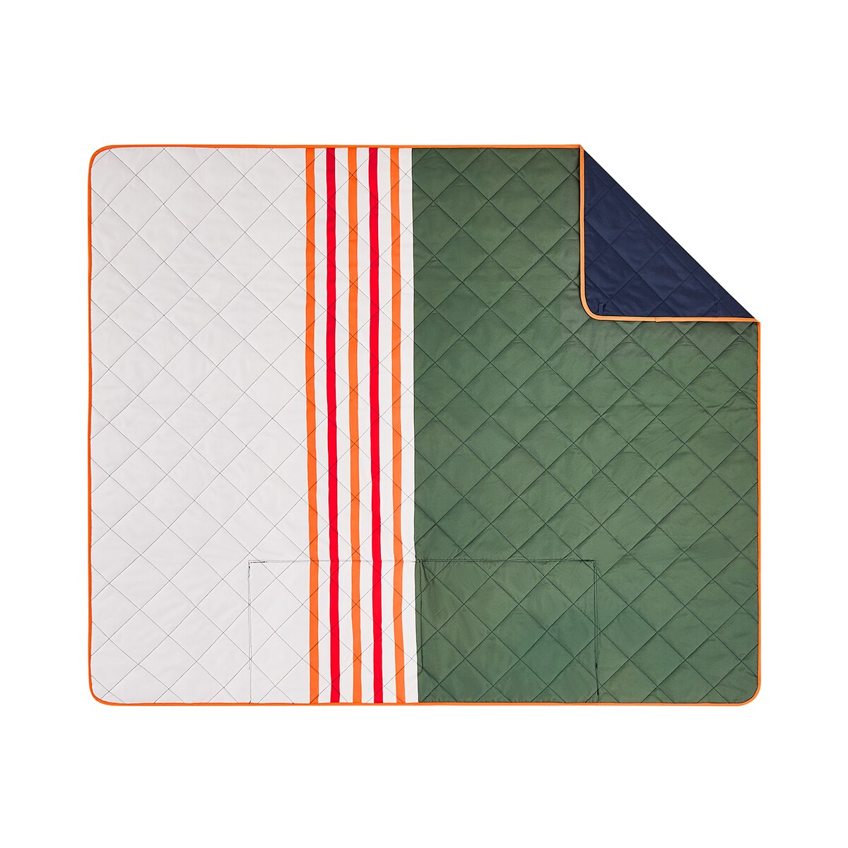 HUNTER 야외용 접이식 담요 겸 매트 152x183cm - 카키