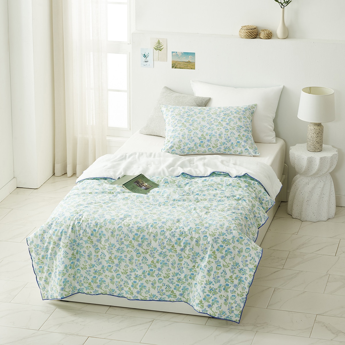 박홍근홈패션 인견/고밀도면 양면 이불 - 싱글, 그린