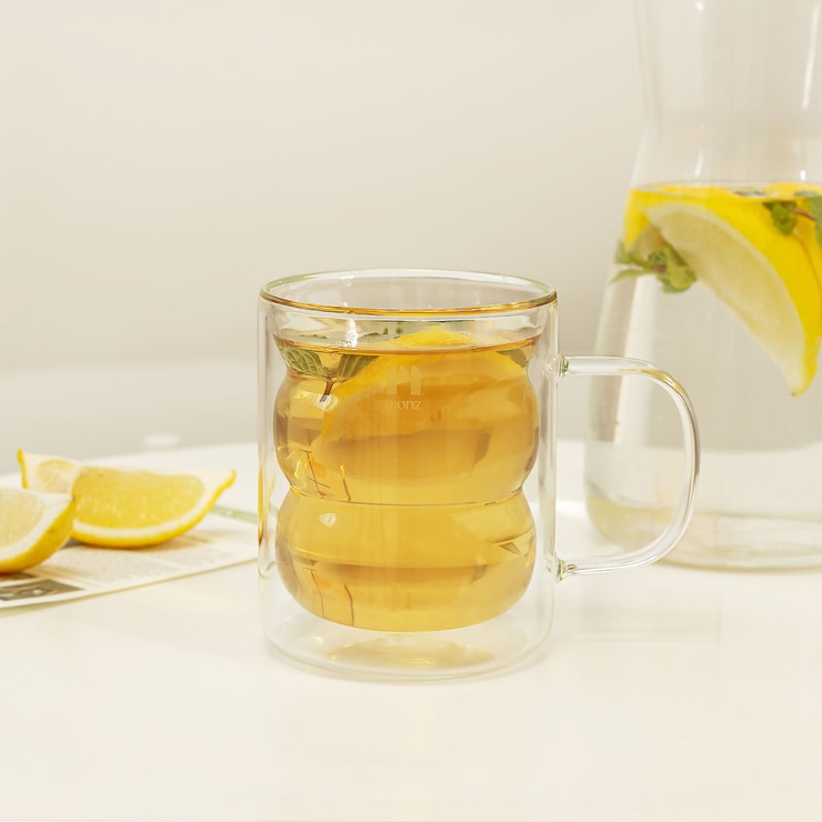 메종오브제 몬즈 더블월 누볼라 유리머그 330ml 4P