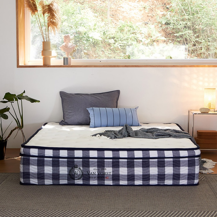 리비니아 필로우탑 롤팩 매트리스 킹 - 네이비