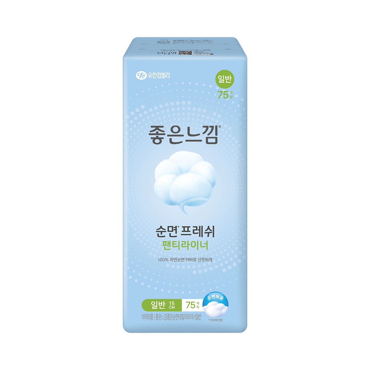 좋은느낌 좋은 순면 라이너 75개 x 4팩 - 일반