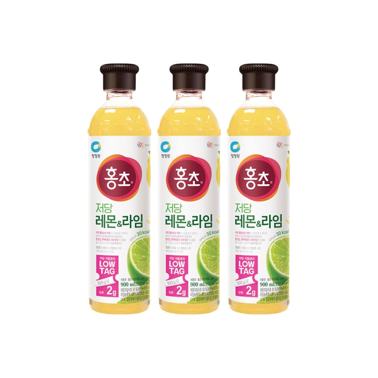 청정원 홍초 레몬 & 라임 900ml x 3 (저당)