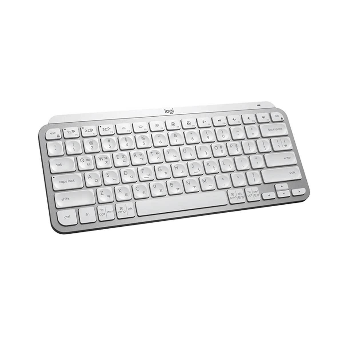 로지텍 미니멀 무선 키보드 MX KEYS MINI - 페일 그레이