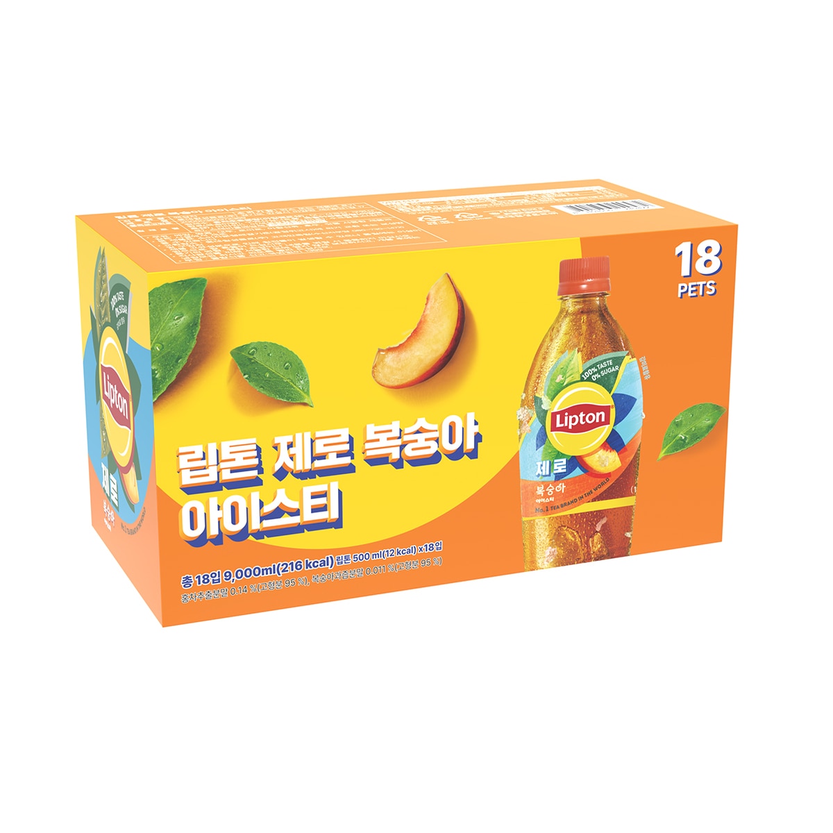 립톤제로 복숭아 500ml x 18