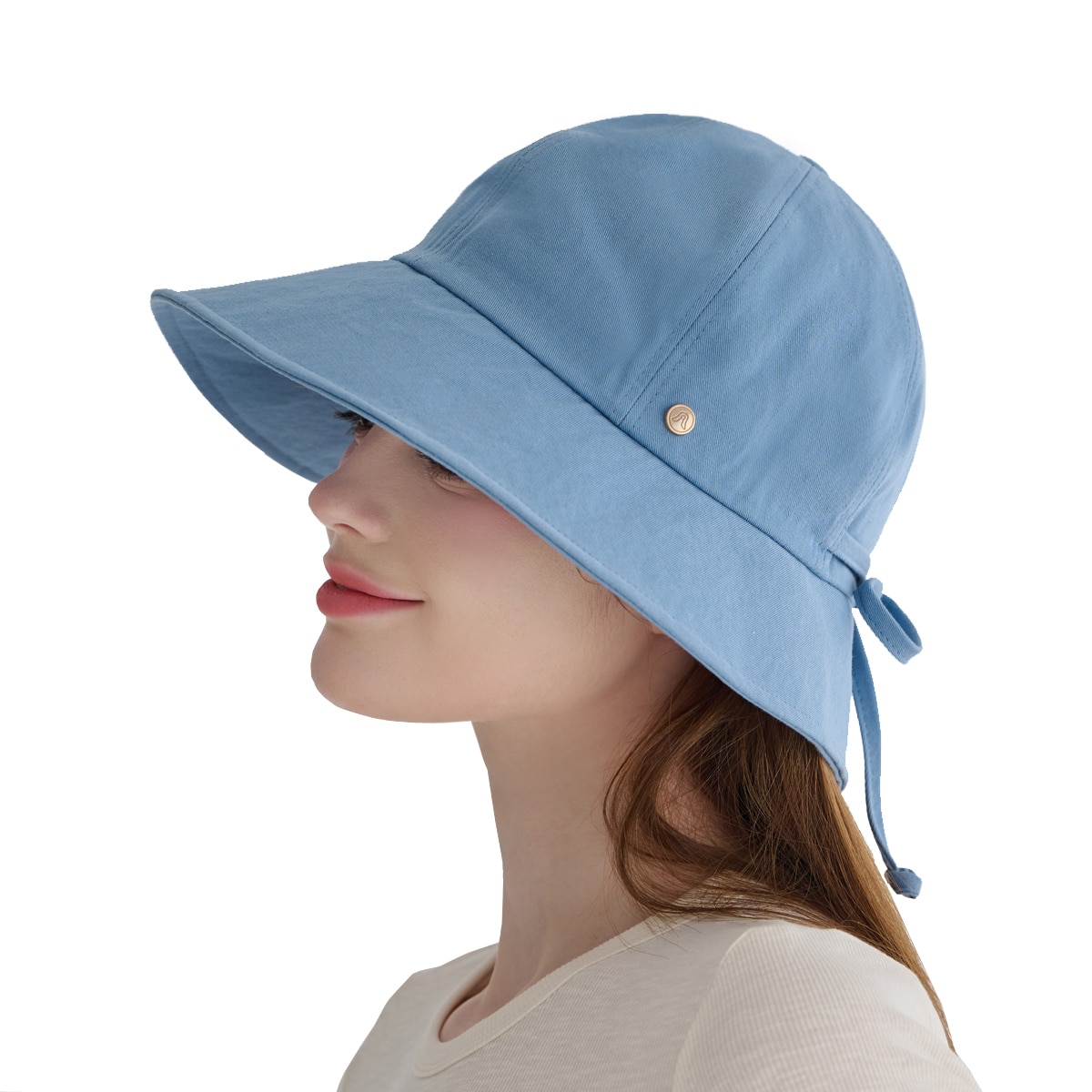 안드레아바나 여성 리본 버킷햇 - 블루