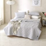 박홍근홈패션 워싱면 양모 스프레드 - 퀸, 그레이