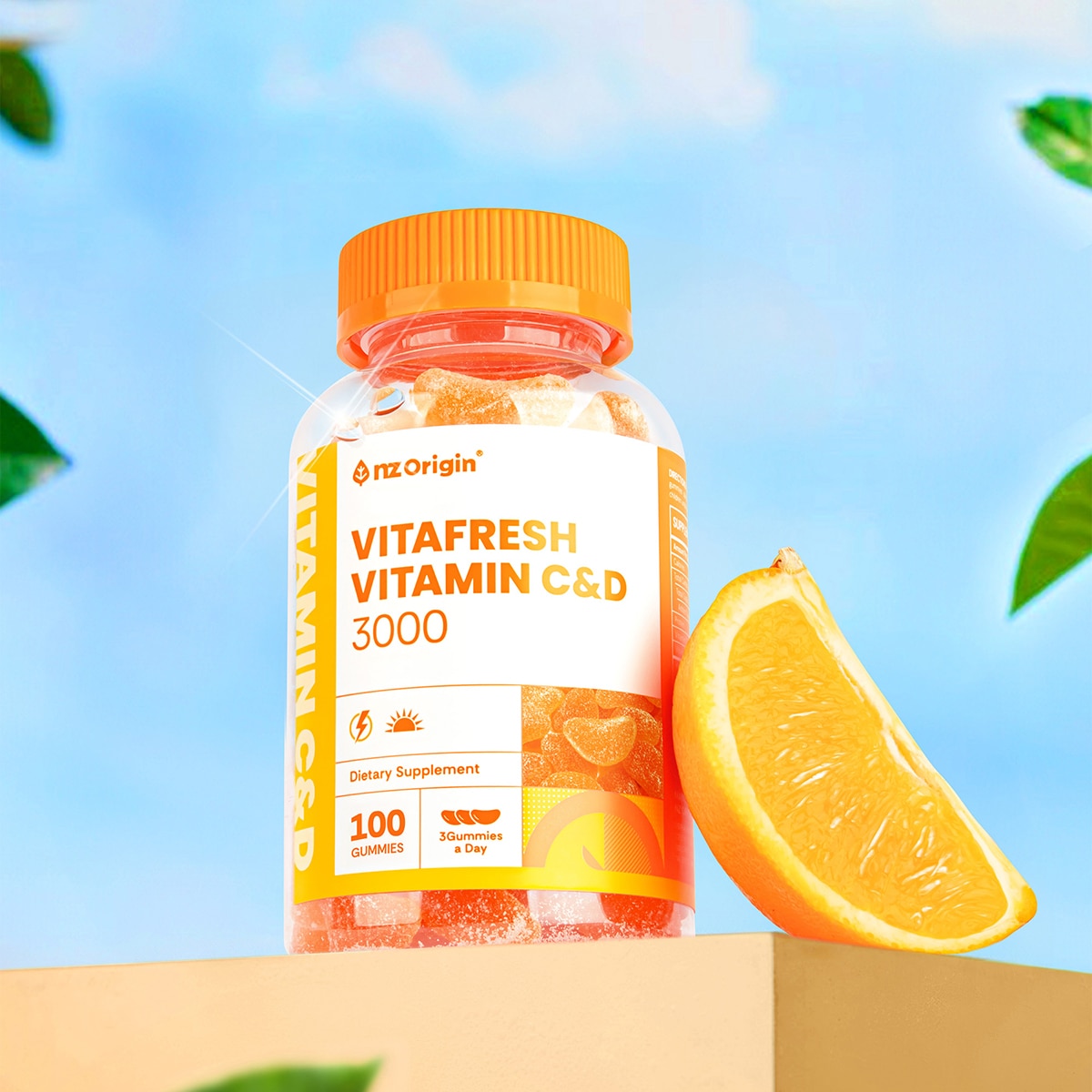 엔젯오리진 비타프레쉬 비타민 C&D 3000mg x 100구미x 2