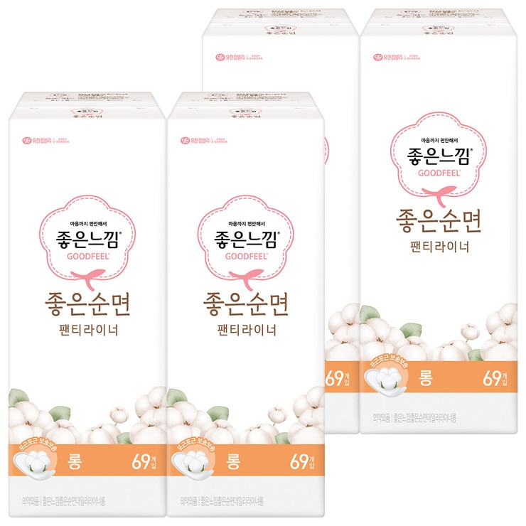 Good Feel Cotton Panty Liner 69ct x 4pk - Long 666960