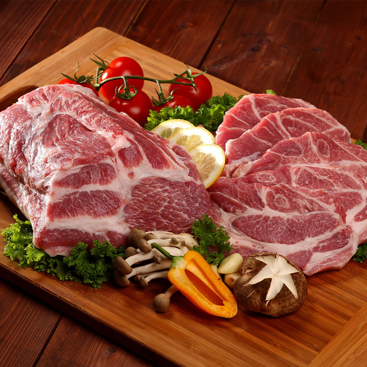 포크밸리 삼겹 1kg + 칼집삼겹 1kg + 목심 1kg (로스용)