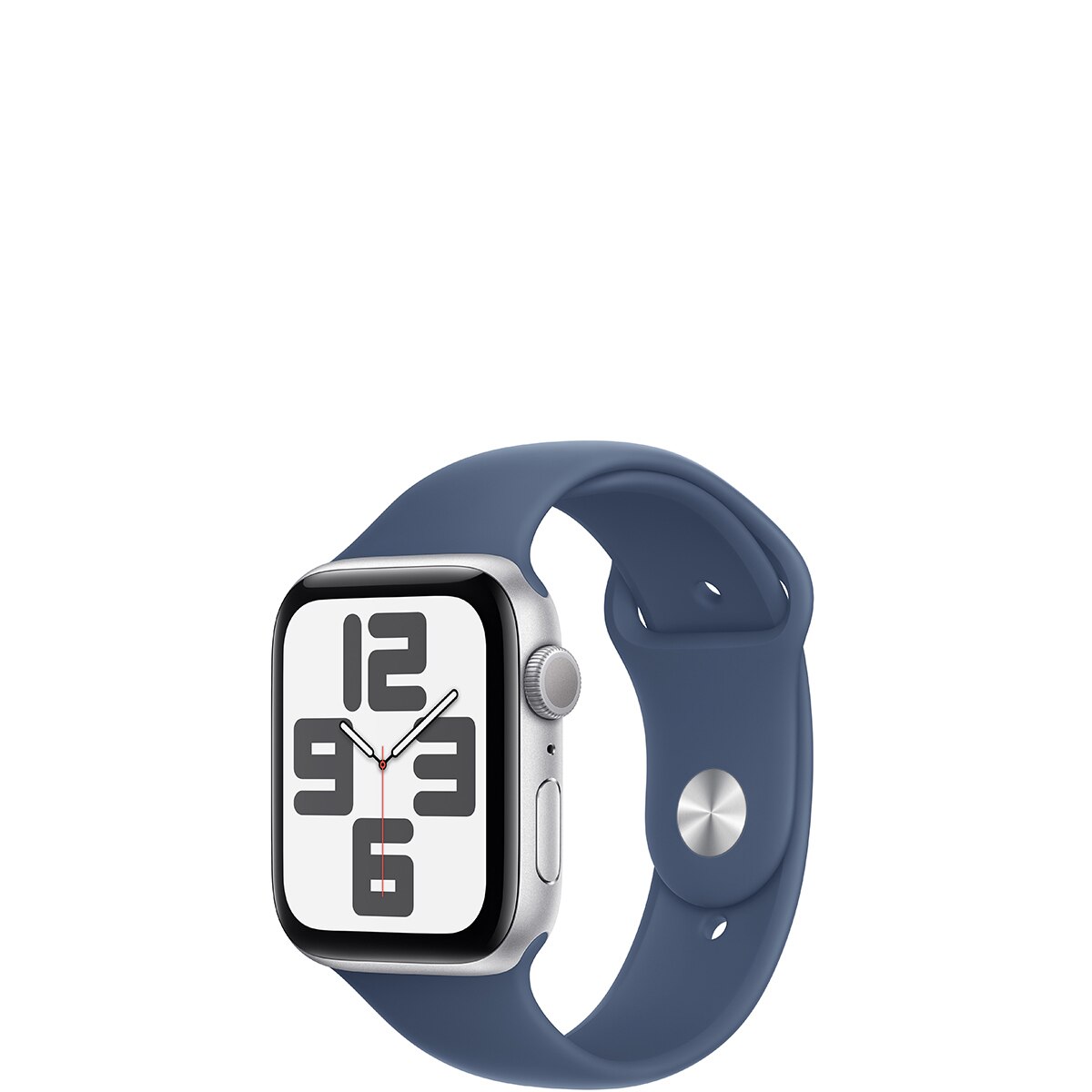 Apple 워치 SE GPS 44mm 실버 알루미늄 스포츠 밴드 - S/M